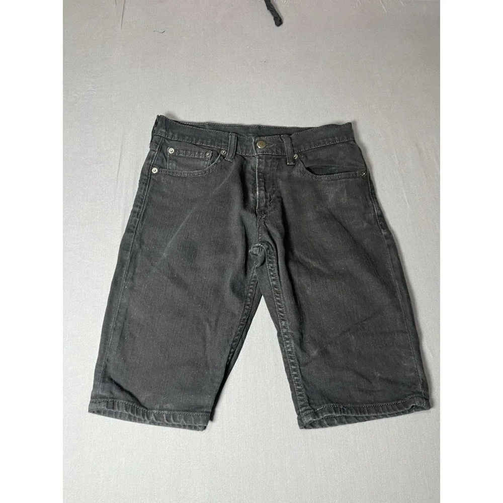 Levi's Mens Denim Shorts W29 Black Cotton